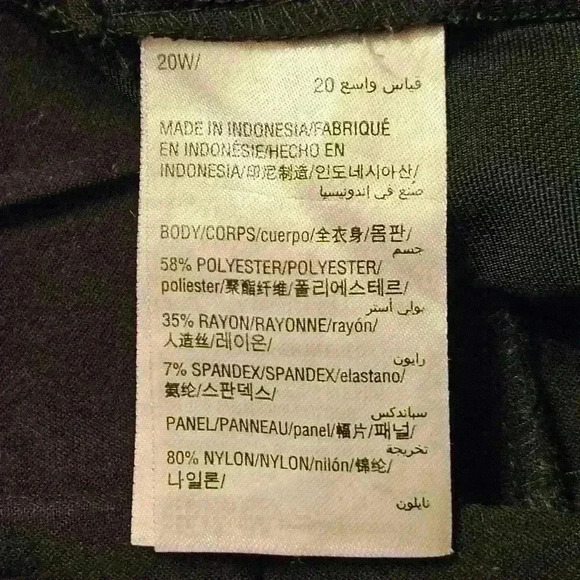 Charter Club Black Wide Leg Dress Trouser Size 20W EUC - Picture 8 of 13